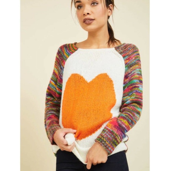 Dreamers Modcloth Think Long And Heart Sweater